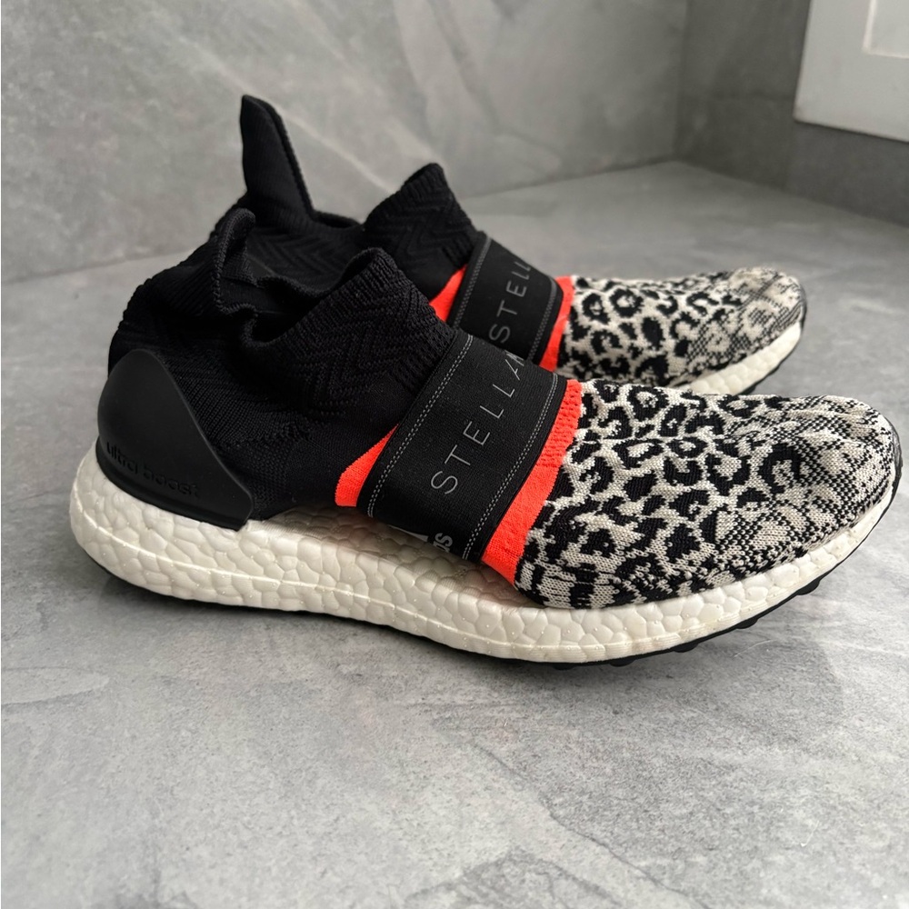Adidas Stella McCartney Black and White Patterned Ultraboost Sneakers